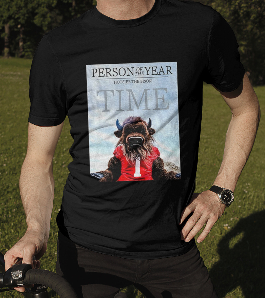 Indiana Hoosiers Football Hoosier The Bison Person Of The Year TIME T-Shirt