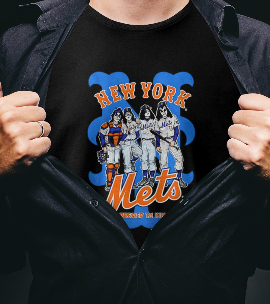 New York Mets Dressed To Kill Collaboration T-Shirt