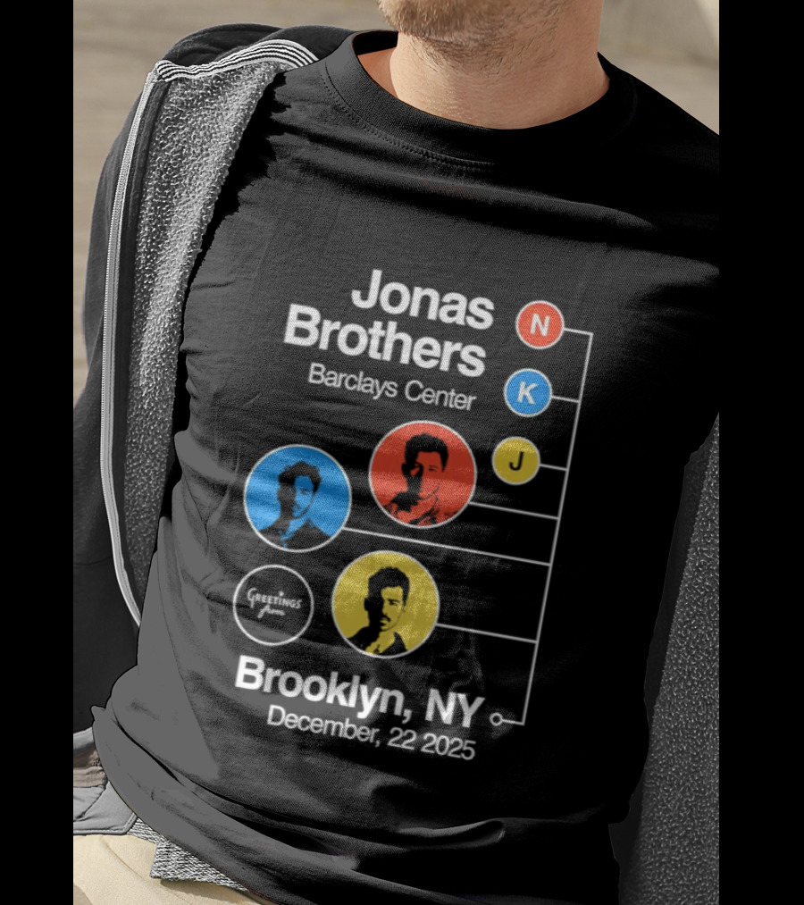 Jonas Brothers Barclays Center Brooklyn NY December 22 2025 Silhouette Circles T-Shirt