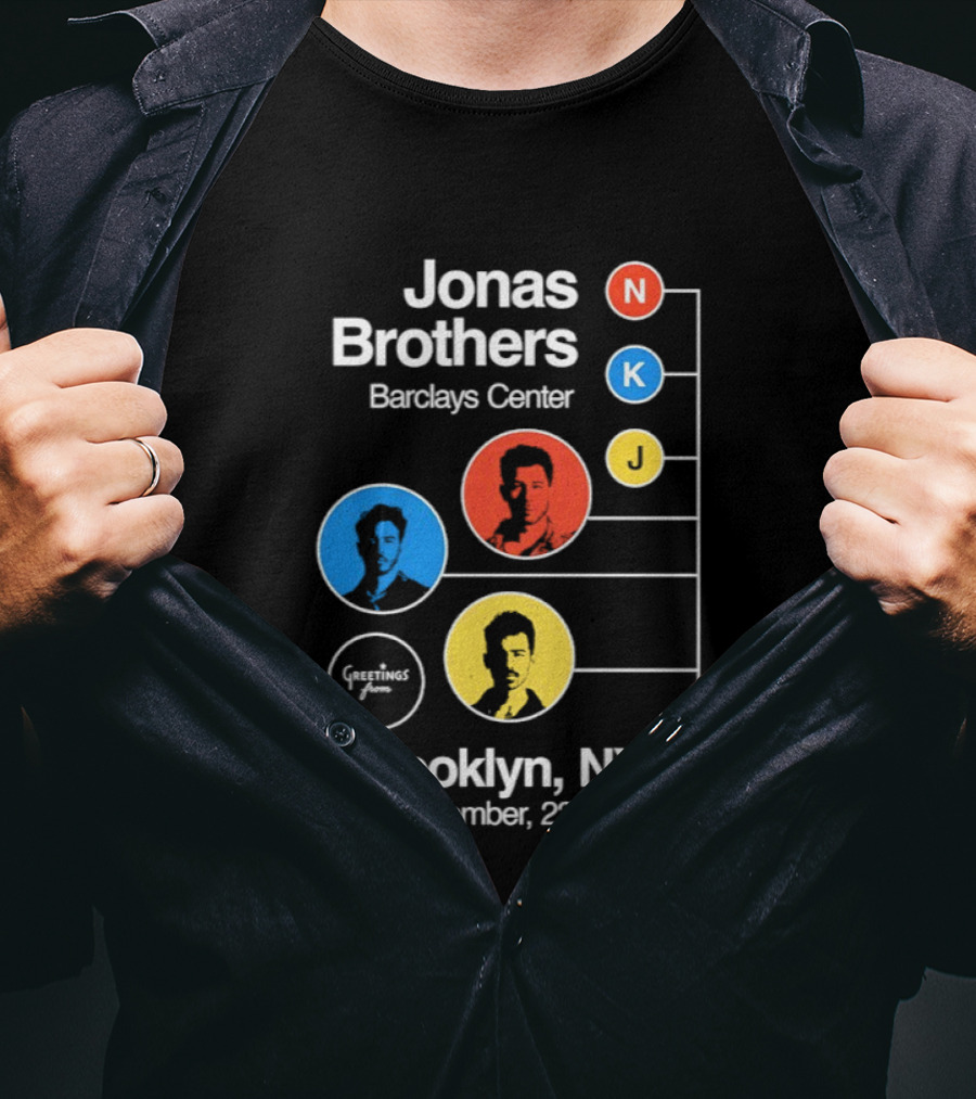 Jonas Brothers Barclays Center Brooklyn NY December 22 2025 Silhouette Circles T-Shirt