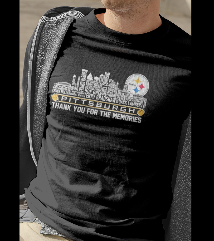 Pittsburgh Steelers Thank You For The Memories Legends City Skyline T-Shirt