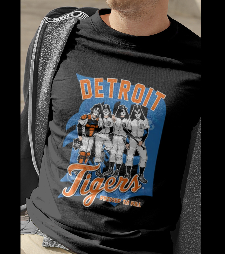 Detroit Tigers Dressed To Kill Vintage Rock T-Shirt