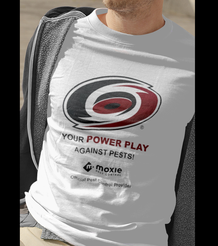 Carolina Hurricanes Power Play Against Pests With Orkin Pest Control T-Shirt