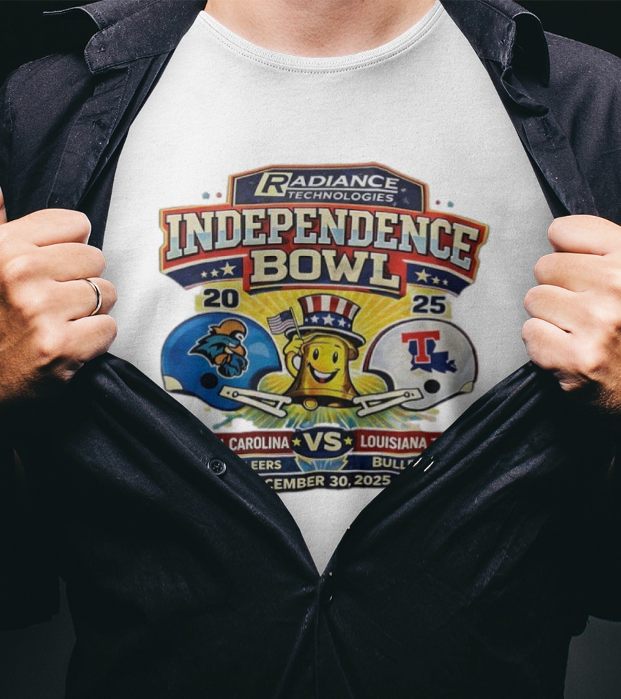 Radiance Technologies Independence Bowl 2025 Coastal Carolina Chanticleers Vs Louisiana Tech Bulldogs December 30 T-Shirt