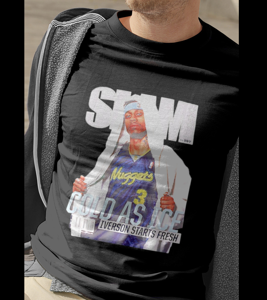 Slam Allen Iverson Cold As Ice Nuggets 3 Iverson Starts Fresh T-Shirt