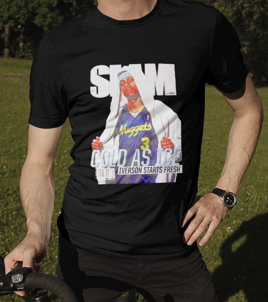 Slam Allen Iverson Cold As Ice Nuggets 3 Iverson Starts Fresh T-Shirt