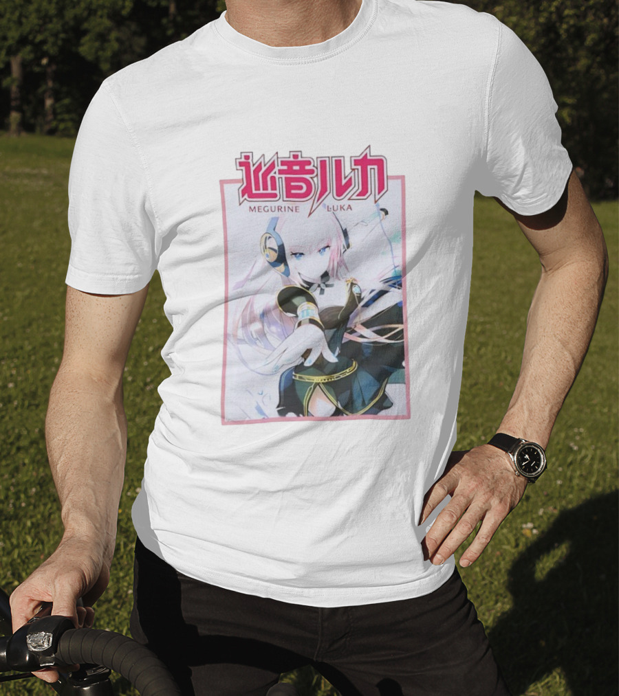 Megurine Luka Anime Vocaloid Headphones And Outfit T-Shirt