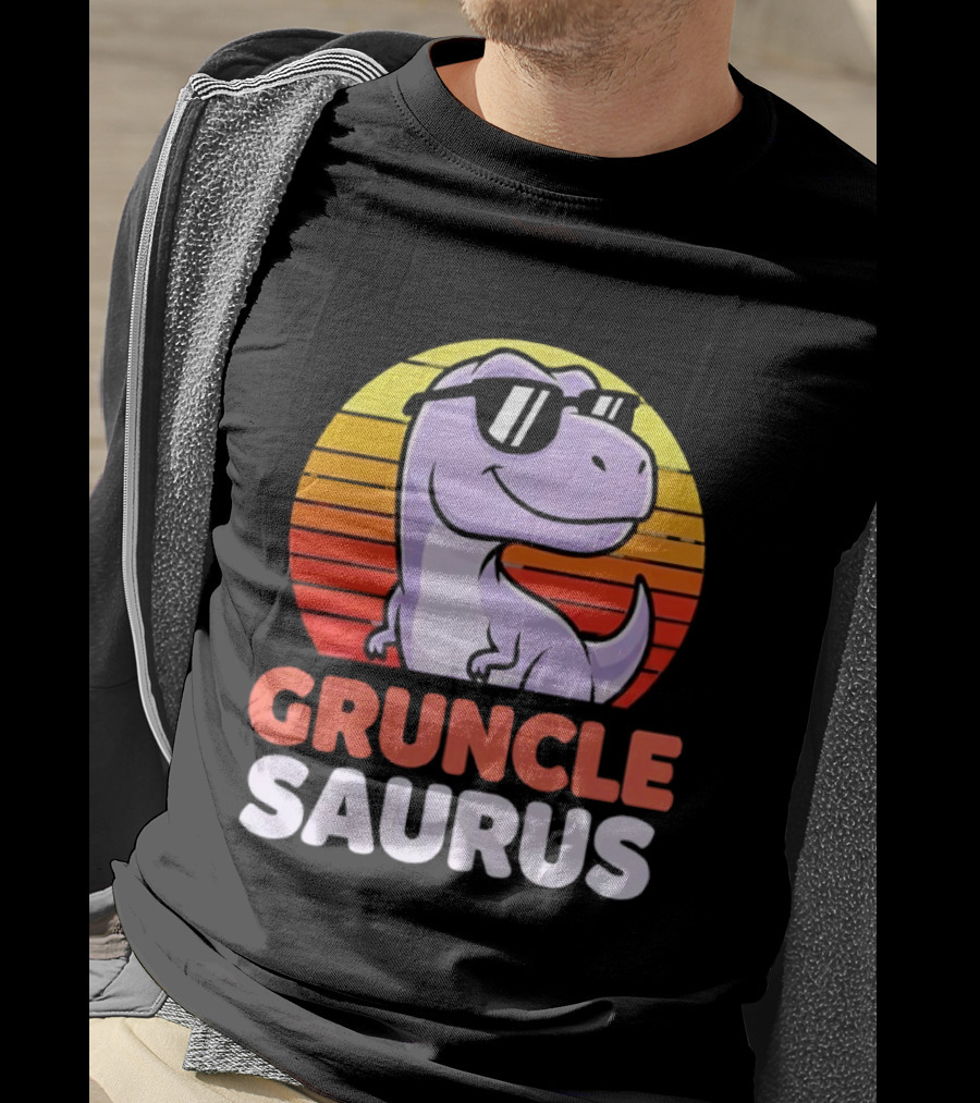 ```Gruncle Saurus Dinosaur With Sunglasses Retro Style``` T-Shirt