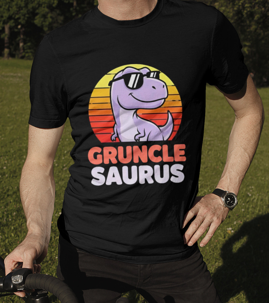 ```Gruncle Saurus Dinosaur With Sunglasses Retro Style``` T-Shirt