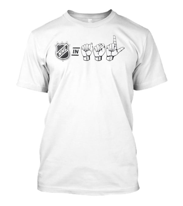 NHL American Sign Language Alphabet Shield T-Shirt
