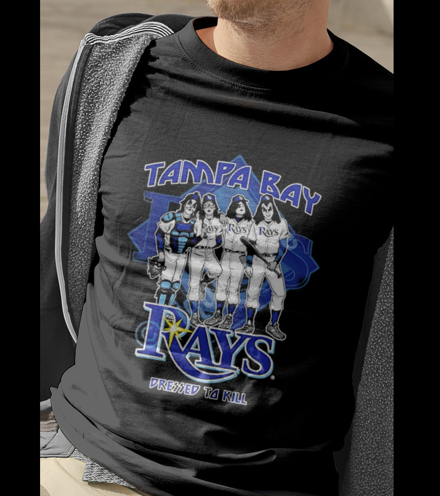 Tampa Bay Rays Dressed To Kill Kiss Collaboration T-Shirt
