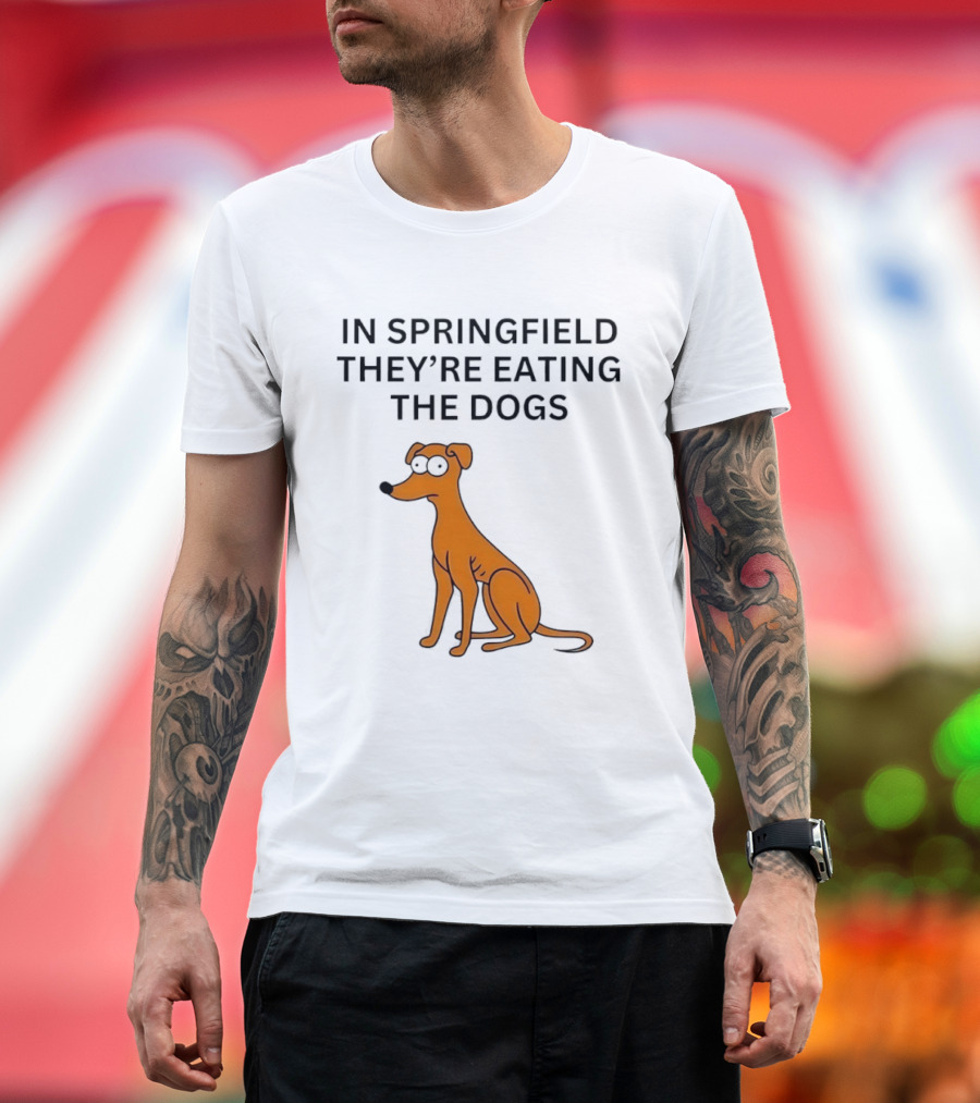 Santa’s Little Helper In Springfield Theyre Eating The Dogs T-Shirt