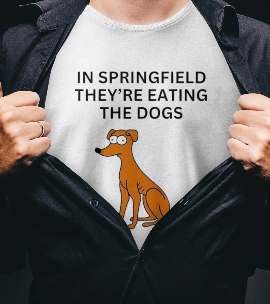 Santa’s Little Helper In Springfield Theyre Eating The Dogs T-Shirt