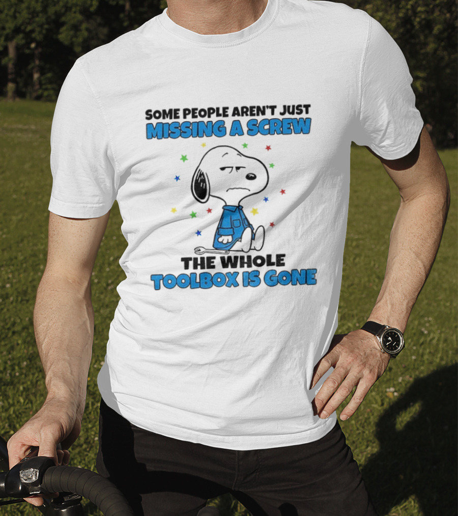 Snoopy Missing A Screw Toolbox Is Gone Stars T-Shirt