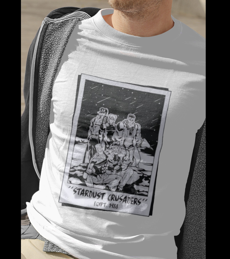 Stardust Crusaders Egypt 1988 Characters Group Scene T-Shirt