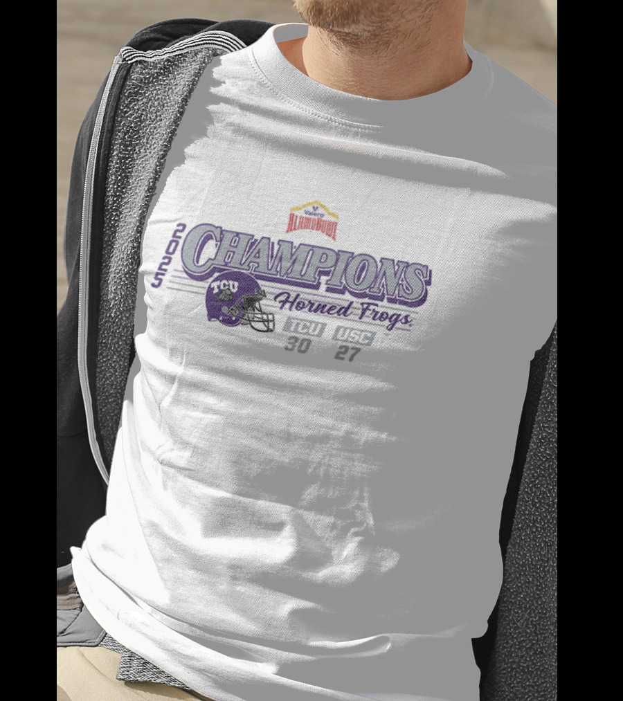 TCU Champions Horned Frogs 2025 Valero Alamo Bowl Victory Score 30 27 T-Shirt