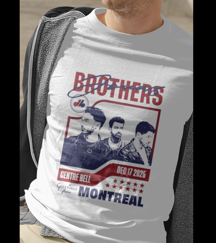Jonas Brothers Montreal 2025 Centre Bell December 7 Concert Greetings T-Shirt