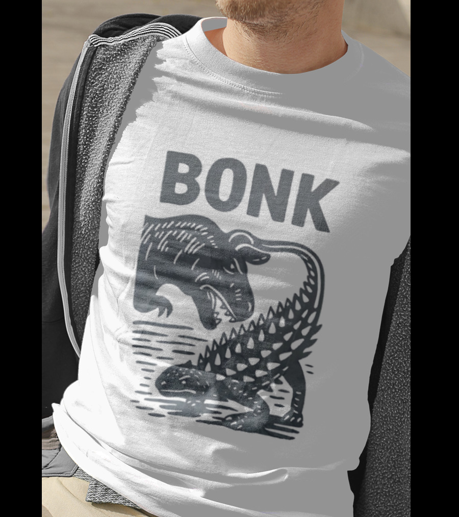 Late Cretaceous Dinosaur Bonk Scene With Spinosaurus And Ankylosaurus T-Shirt
