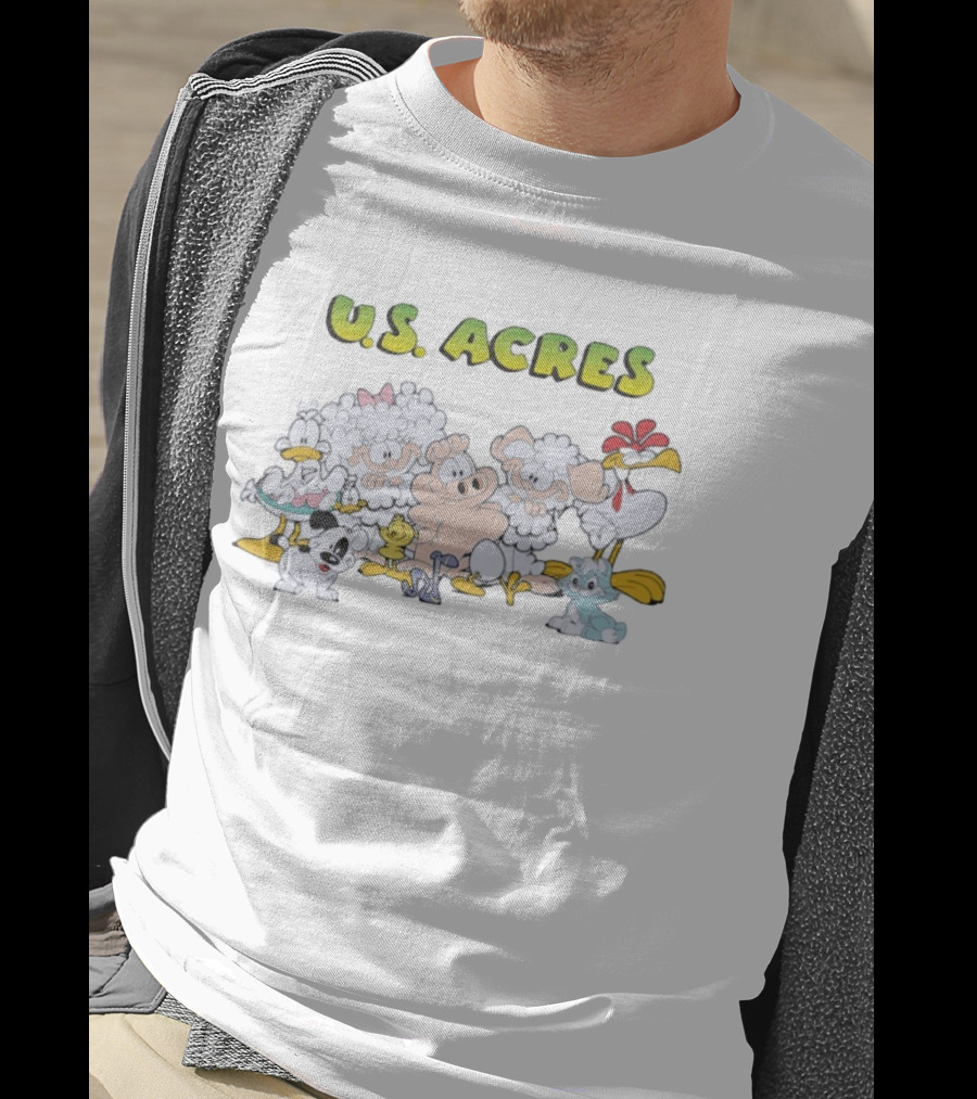 U.S. Acres Wade Orson Roy Lanolin Booker Sheldon Bo Sheep Egghead Cartoon Characters T-Shirt