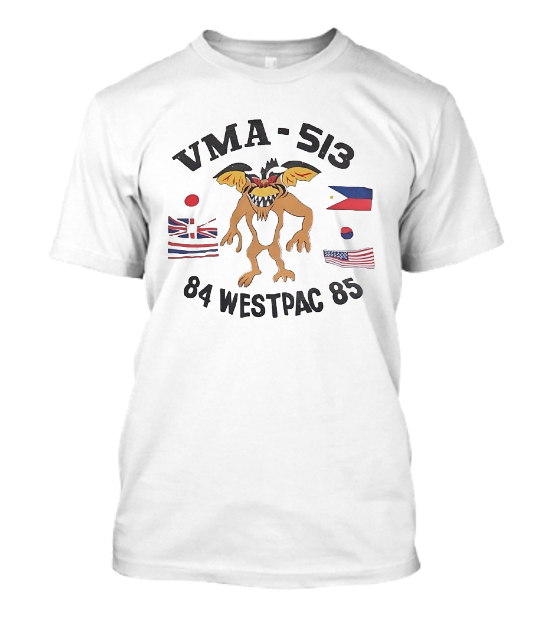 VMA 513 84 Westpac 85 Devil Creature With Flags T-Shirt