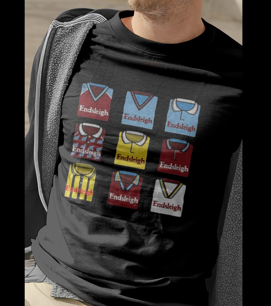 Burnley FC Endsleigh Retro Jerseys Collection Collage T-Shirt