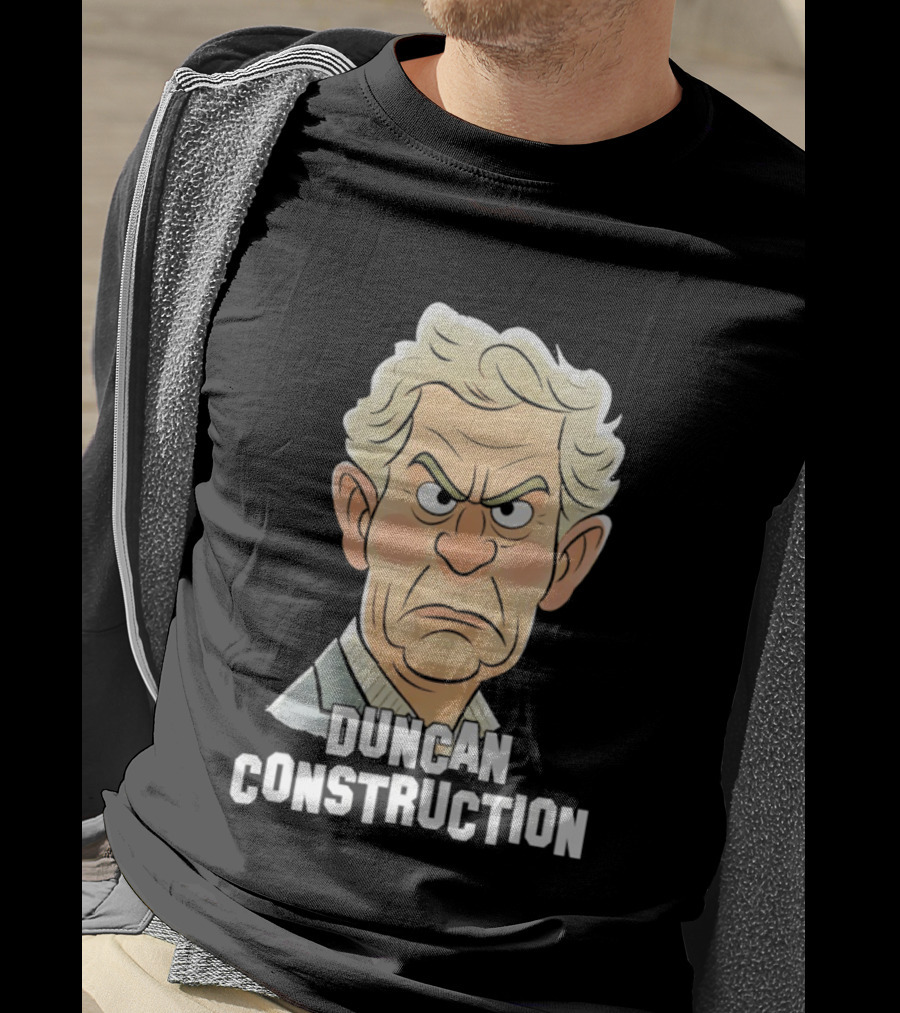 Duncan Construction Grumpy Caricature T-Shirt