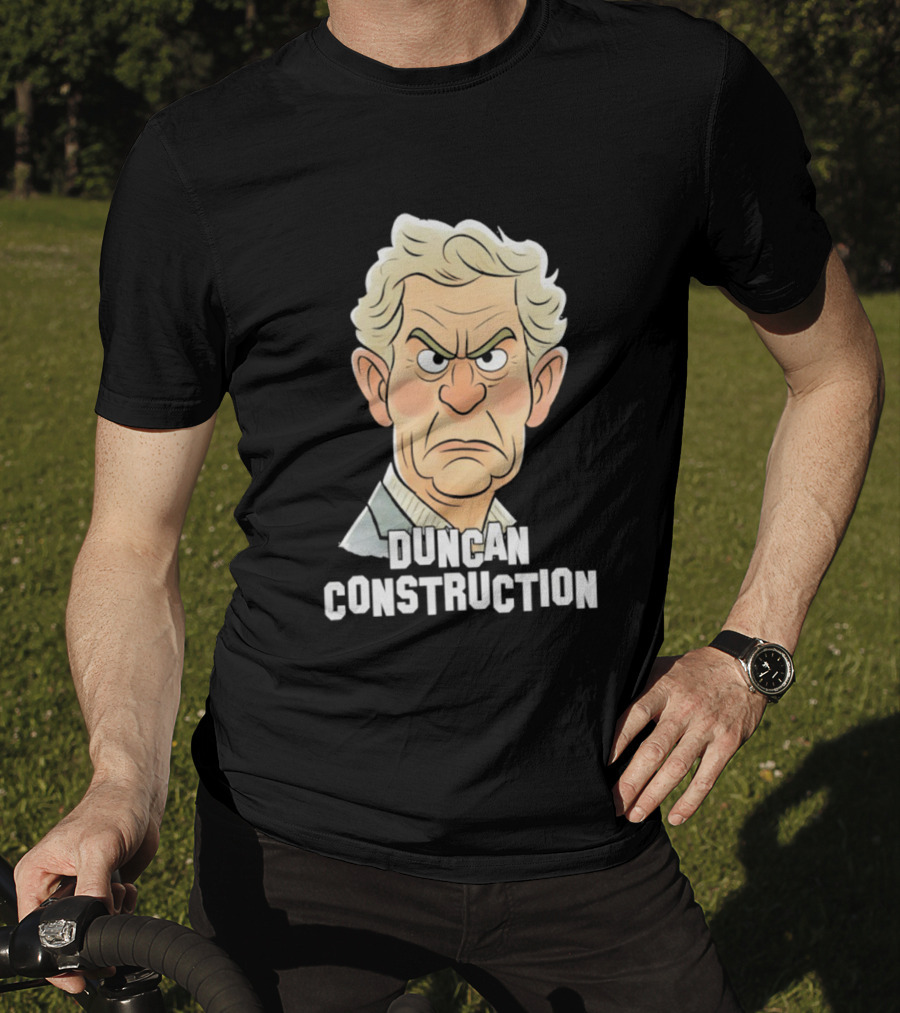 Duncan Construction Grumpy Caricature T-Shirt