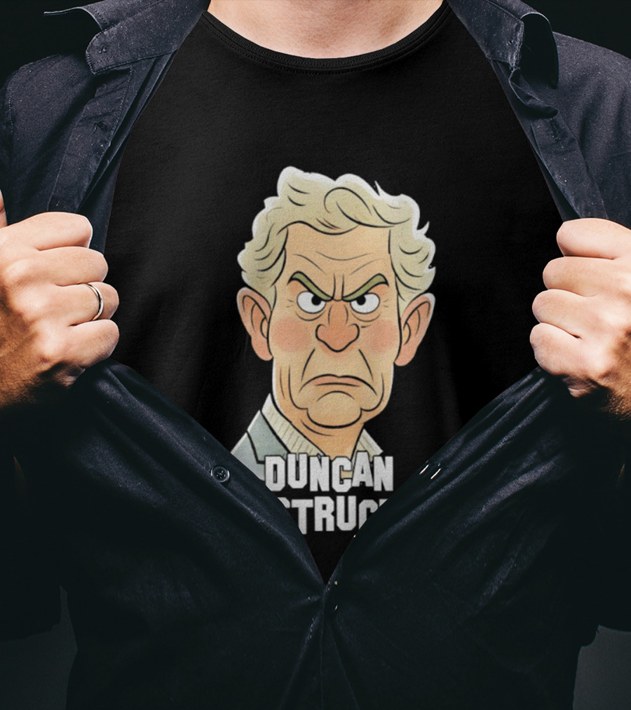 Duncan Construction Grumpy Caricature T-Shirt