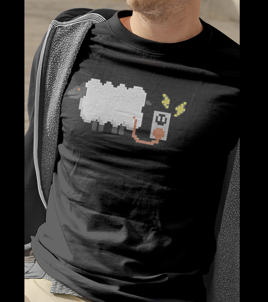 Pixel Art Electric Sheep Plugging In Wil Wheaton T-Shirt