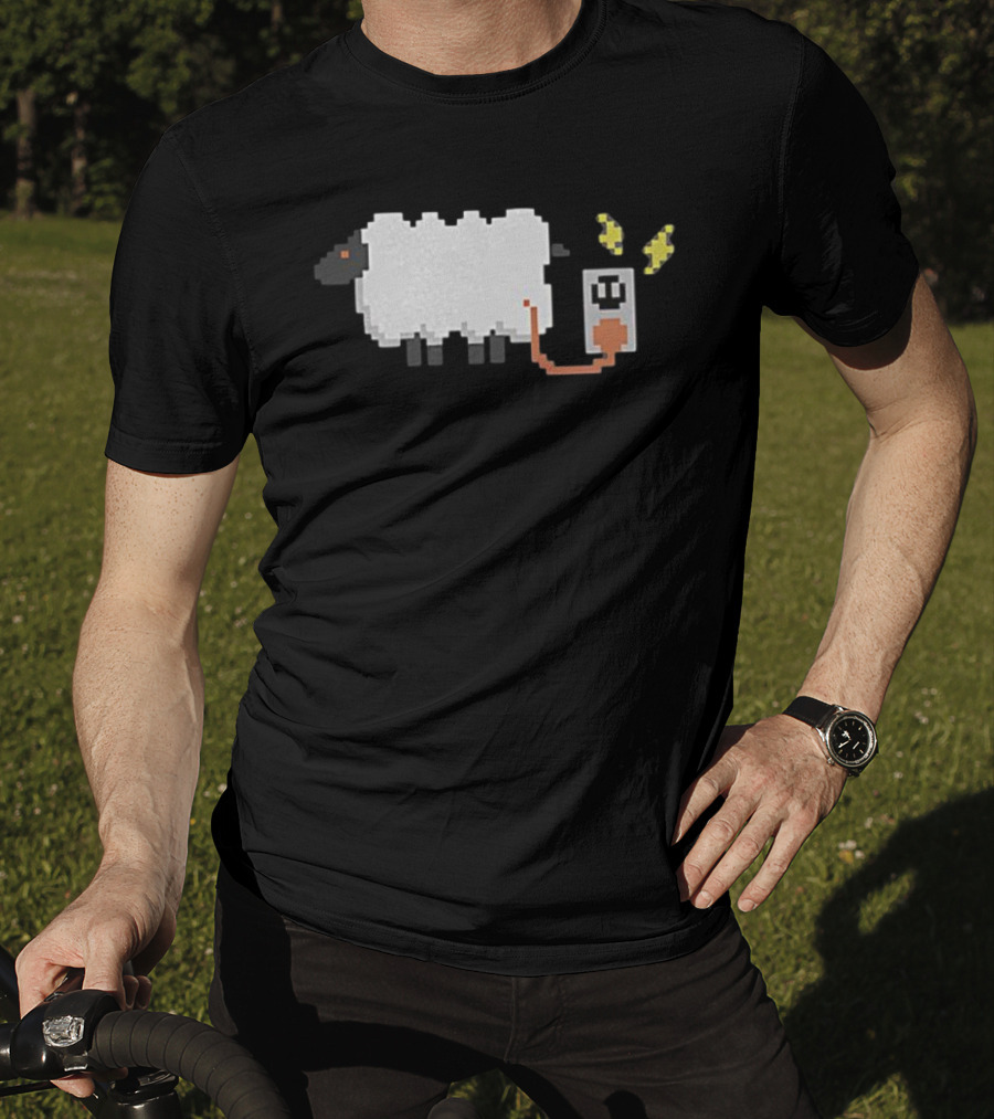 Pixel Art Electric Sheep Plugging In Wil Wheaton T-Shirt