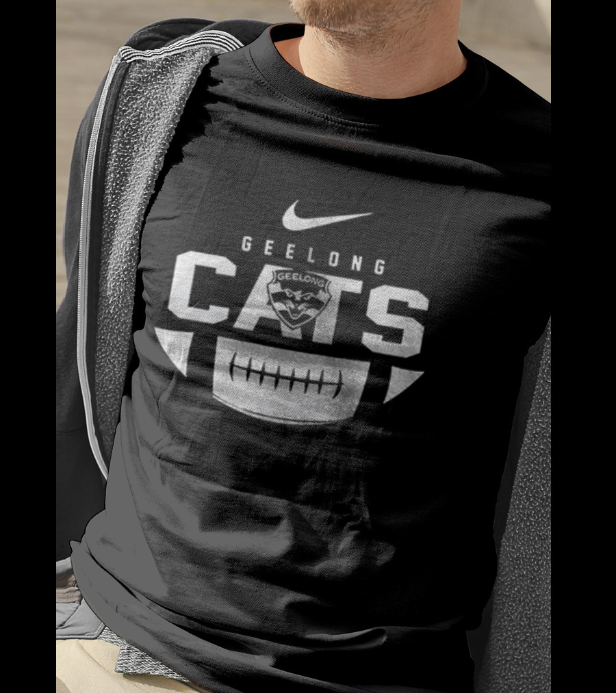 Geelong Cats Go Cats Nike Mascot Football T-Shirt