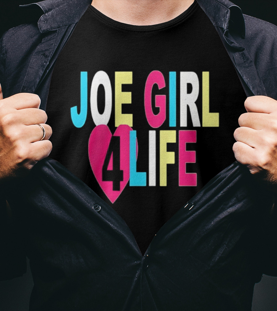 Joe Girl 4 Life Heart Design Colorful T-Shirt
