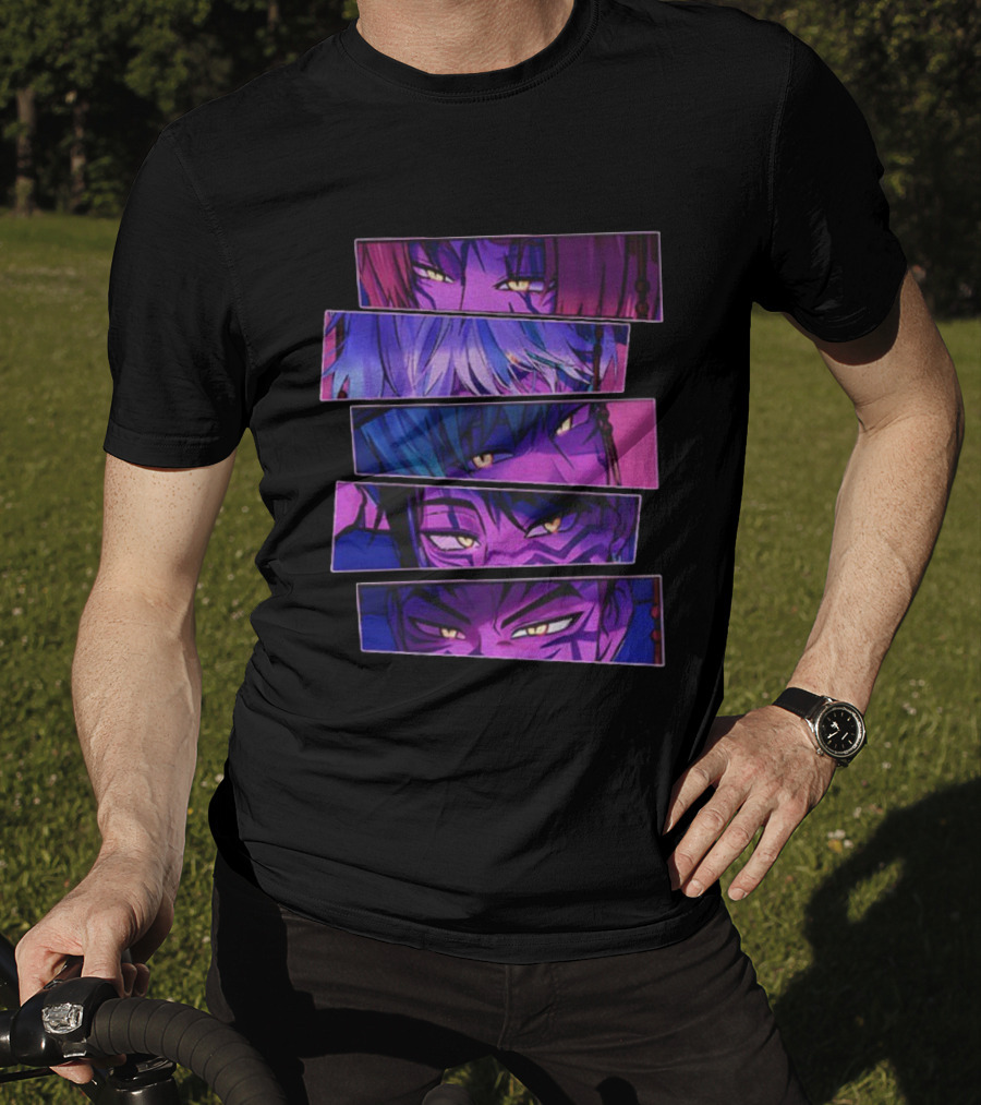 Saja Boys Kpop Demon Eye Artwork Inspired Movie Aesthetic Purple Mood T-Shirt