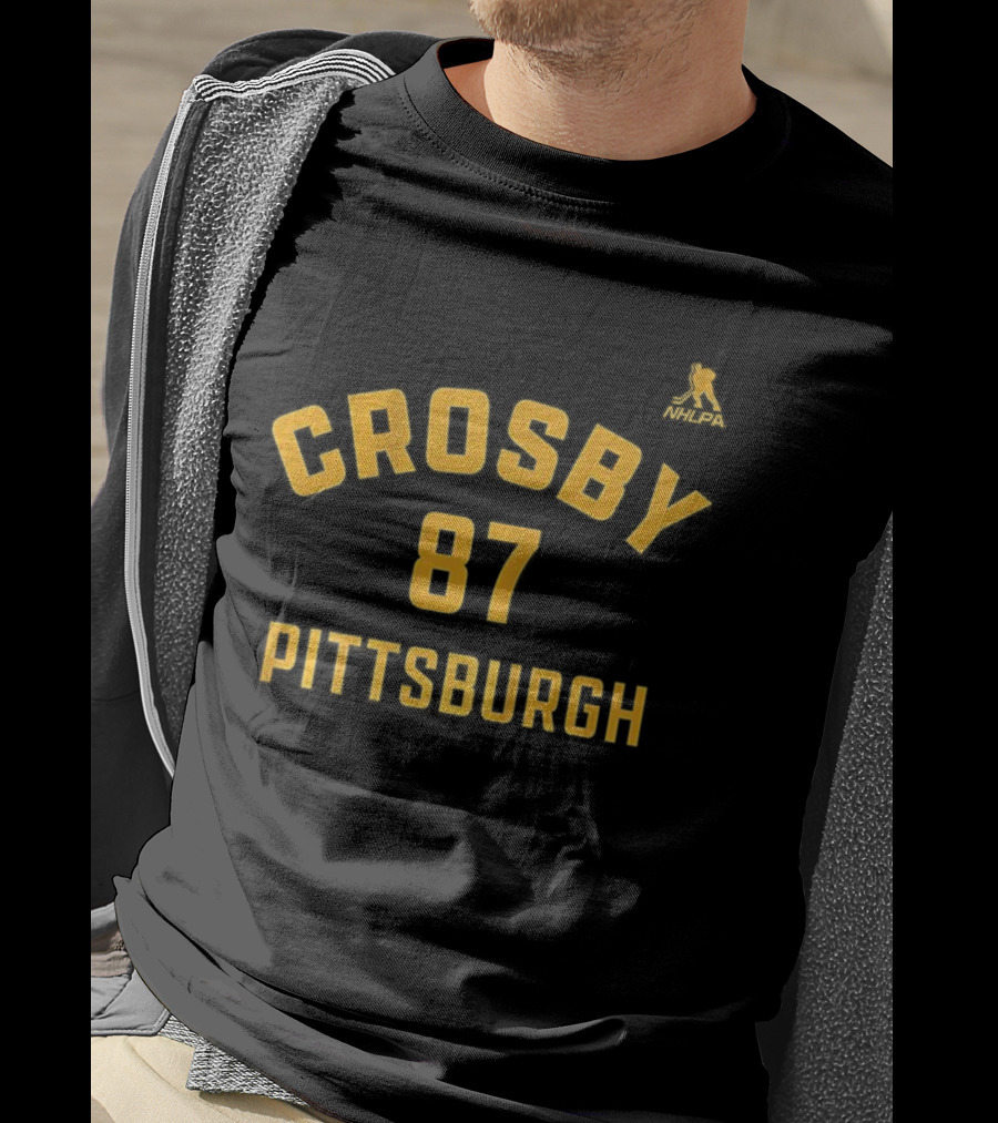 Sidney Crosby 87 Pittsburgh Penguins Ice Hockey Name And Number T-Shirt