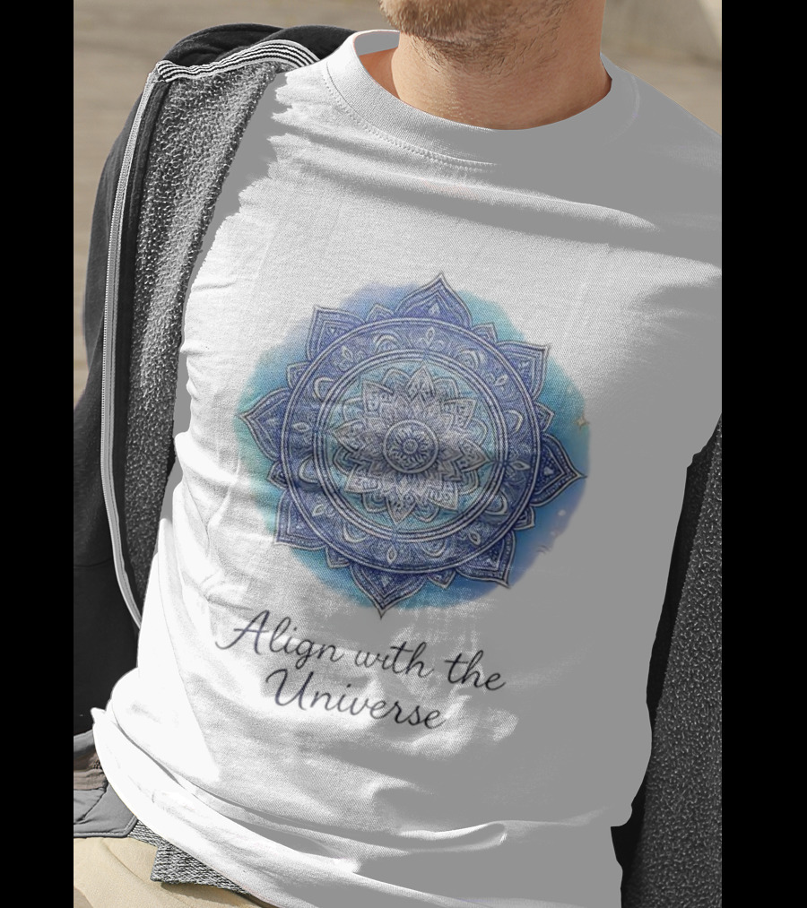 Align With The Universe Mandala Blue Celestial T-Shirt