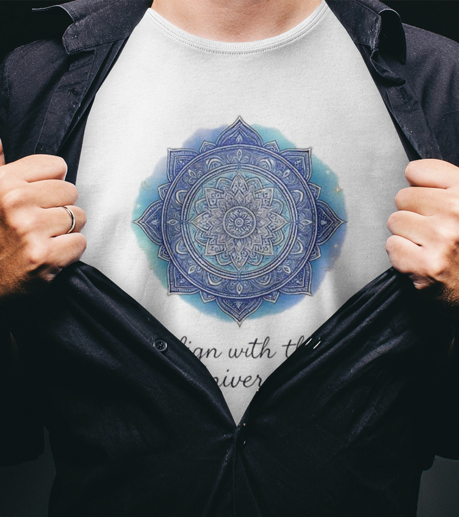 Align With The Universe Mandala Blue Celestial T-Shirt