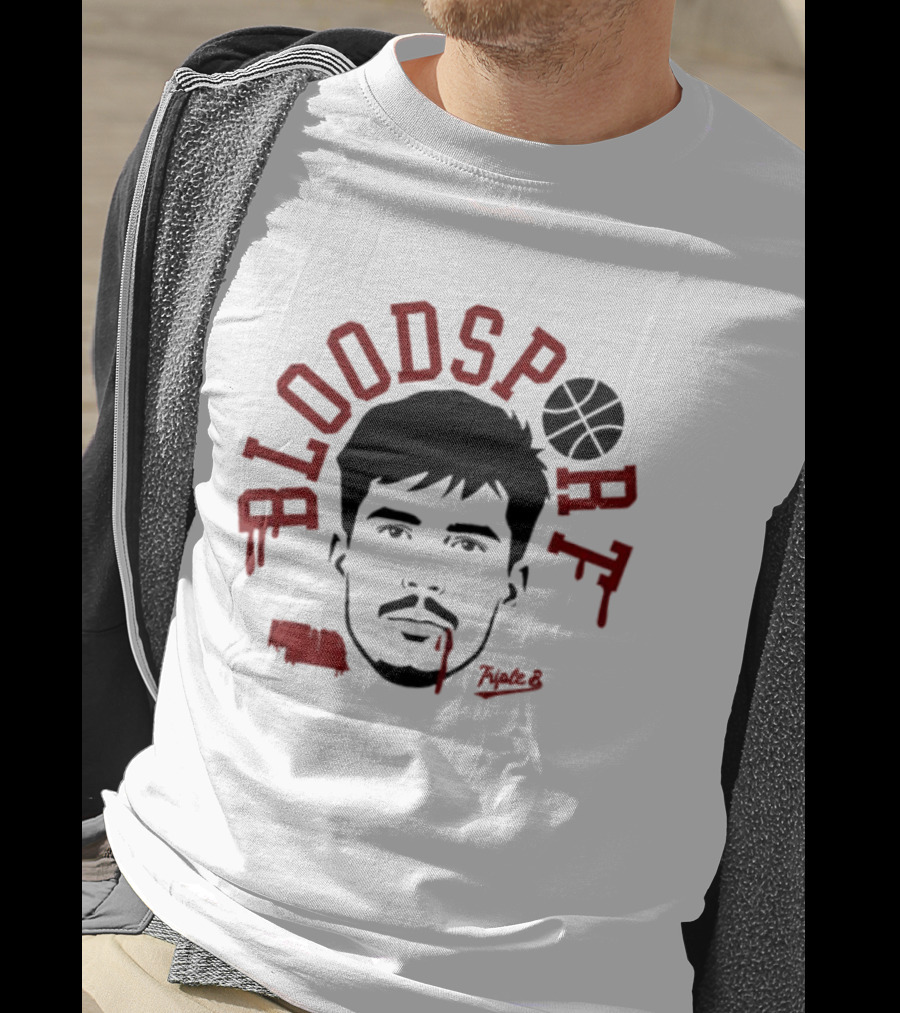 Bloodsport Basketball Player Face With Signature T-Shirt