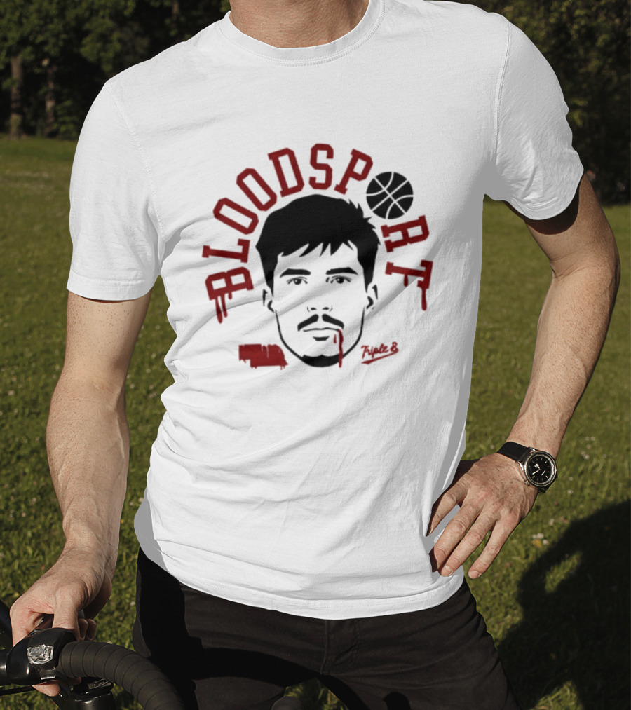 Bloodsport Basketball Player Face With Signature T-Shirt