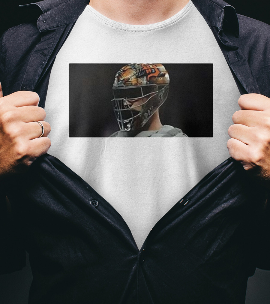 Dillon Dingler Number 13 Detroit Tigers Baseball Catcher Helmet T-Shirt