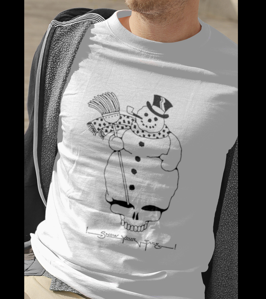 Grateful Dead Snow Your Face Snowman Skull T-Shirt