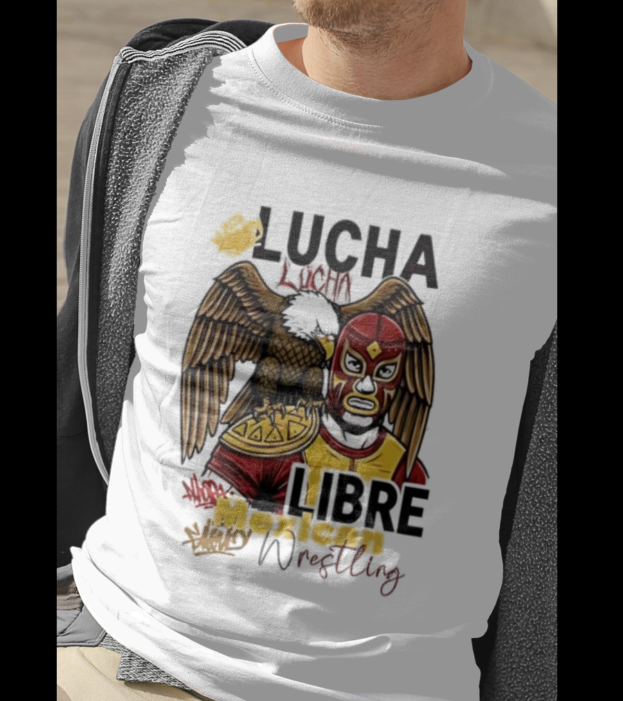 Mexican Wrestlin Lucha Libre Classic Eagle Masked Fighter T-Shirt