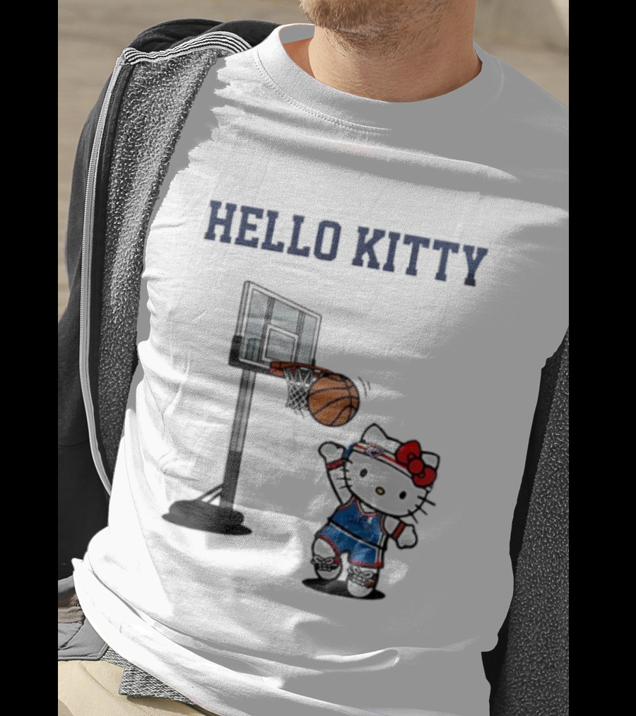 Hello Kitty Oklahoma City Thunder Basketball Collaboration Holiday Fan Favorite T-Shirt
