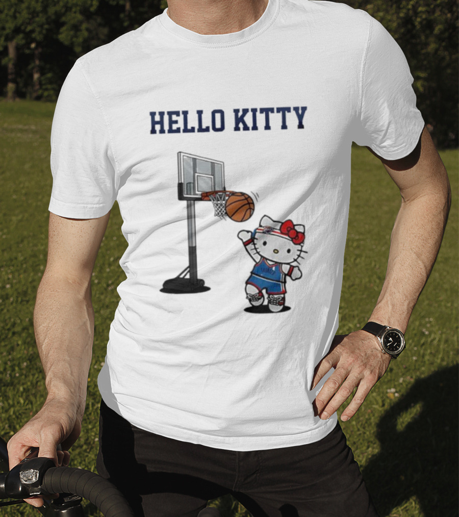 Hello Kitty Oklahoma City Thunder Basketball Collaboration Holiday Fan Favorite T-Shirt
