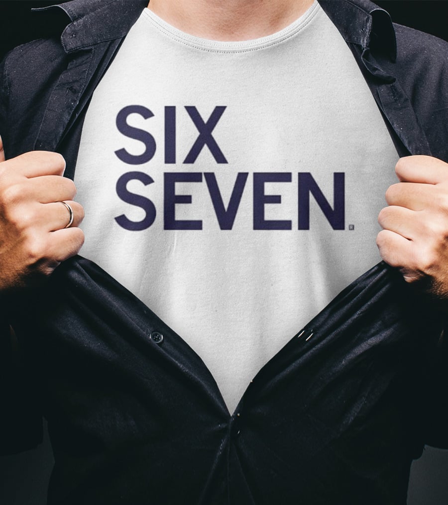 Six Seven 6 7 Text Iconic T-Shirt