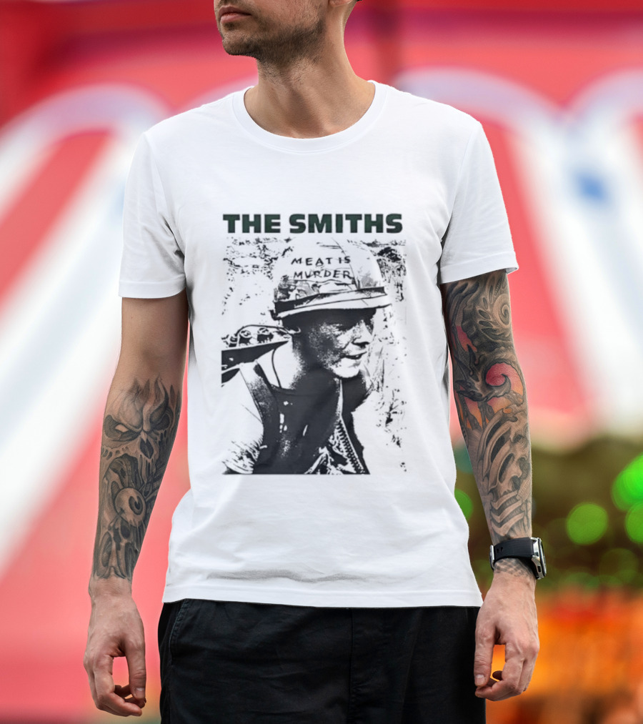 The Smiths Meat Is Murder 1985 Vietnam War Documentary Soldier Helmet T-Shirt