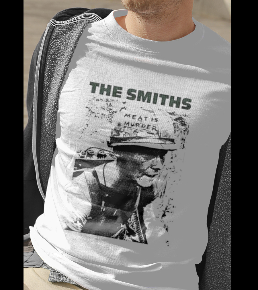 The Smiths Meat Is Murder 1985 Vietnam War Documentary Soldier Helmet T-Shirt