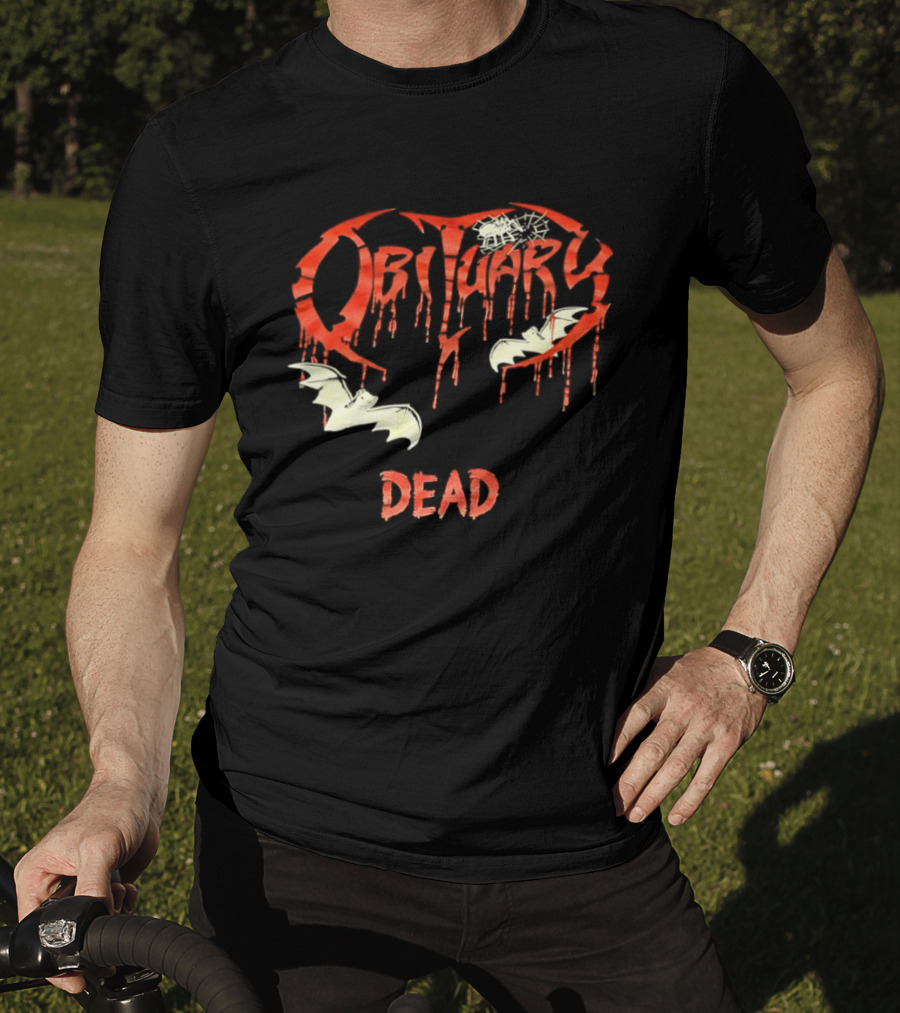 Obituary Dead Dripping Blood Bats T-Shirt