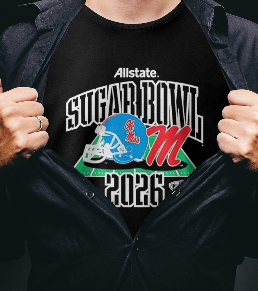 Allstate Sugar Bowl 2026 Ole Miss Rebels Football Helmet T-Shirt