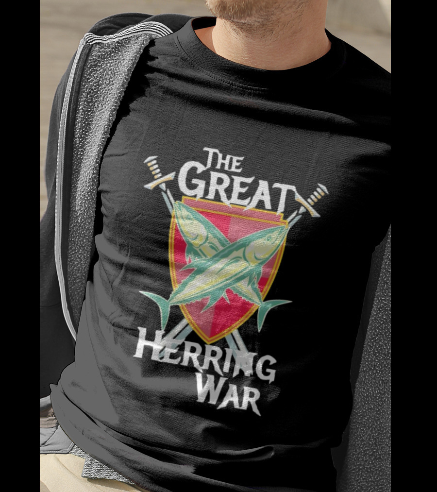 The Great Herring War Golden Girls Tribute Fishes Sword Shield T-Shirt