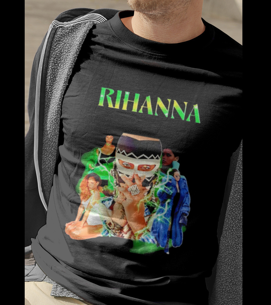 Rihanna Fashion Icon Collage Bold T-Shirt